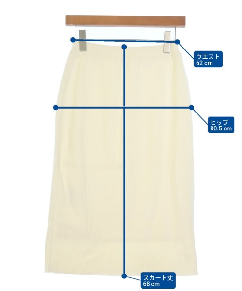 JUSGLITTY（ジャスグリッティ）ひざ丈スカート 白 サイズ:1(S位) レディース/2200661831014