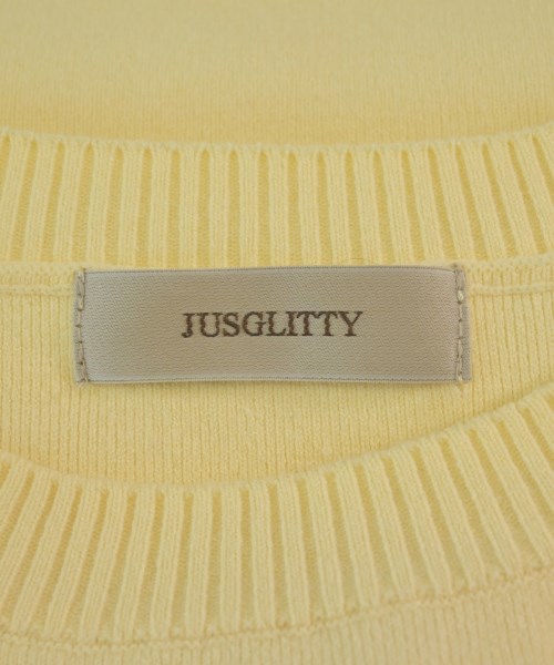 JUSGLITTY（ジャスグリッティ）ニット・セーター 黄 サイズ:2(M位) レディース/2200666934246