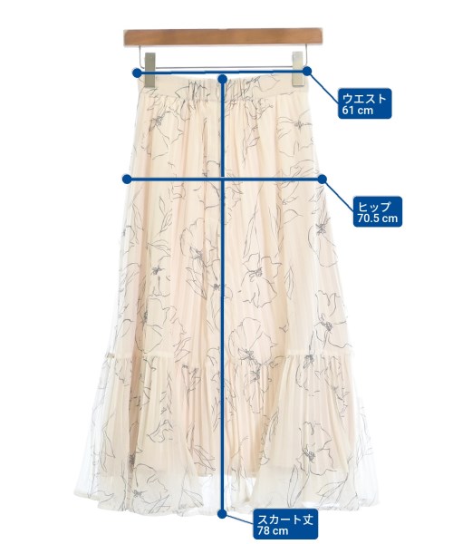 JUSGLITTY（ジャスグリッティ）ロング・マキシ丈スカート 白 サイズ:0(XS位) レディース/2200669107029