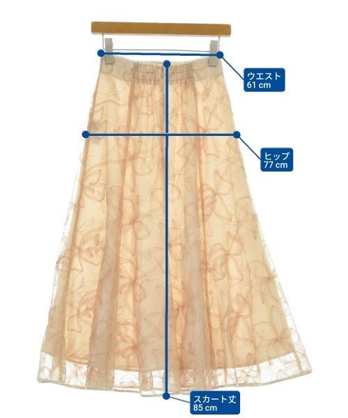 JUSGLITTY（ジャスグリッティ）ロング・マキシ丈スカート ベージュ サイズ:0(XS位) レディース/2200684008066
