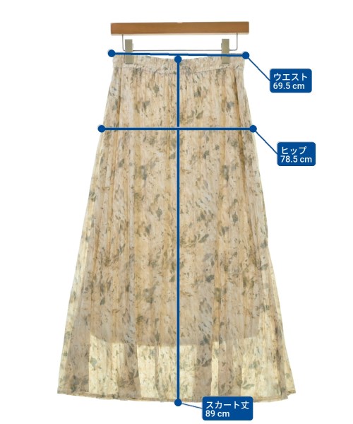 apart by lowrys（アパートバイローリーズ）ロング・マキシ丈スカート ベージュ サイズ:F レディース/2200656397075