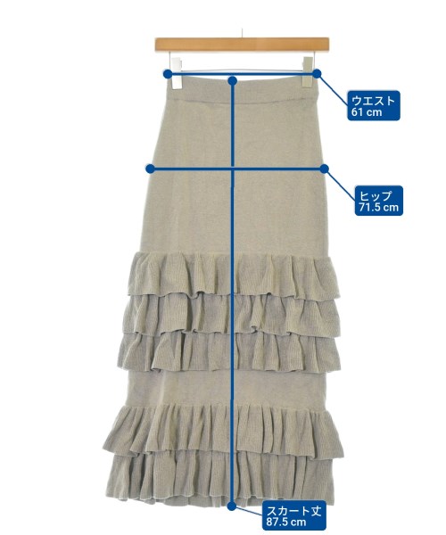 apart by lowrys（アパートバイローリーズ）ひざ丈スカート グレー サイズ:F レディース/2200648640066