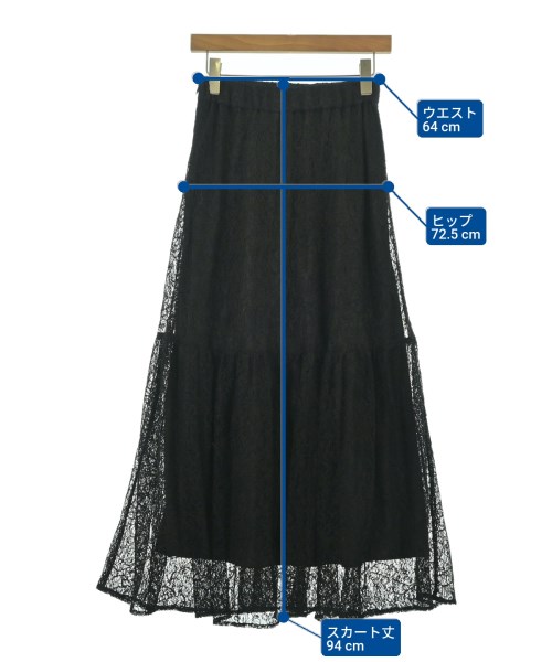 apart by lowrys（アパートバイローリーズ）ロング・マキシ丈スカート 黒 サイズ:F レディース/2200667806122