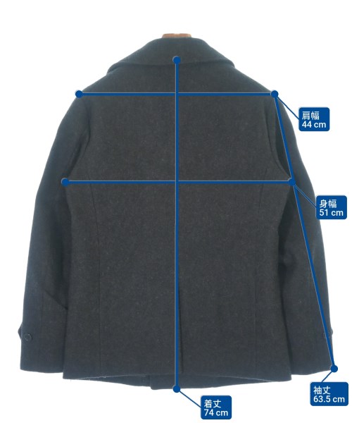 BEAUTY&YOUTH UNITED ARROWS（ビューティーアンドユースユナイテッドアローズ）ピーコート グレー サイズ:L メンズ/2200672870019