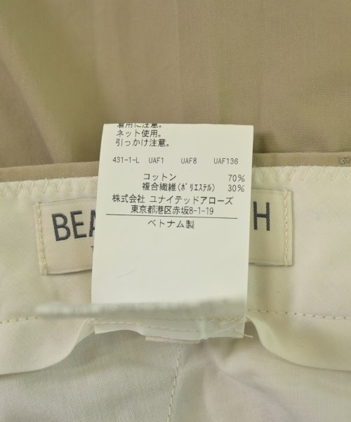 BEAUTY&YOUTH UNITED ARROWS（ビューティーアンドユースユナイテッドアローズ）スラックス ベージュ サイズ:L メンズ/2200706750072