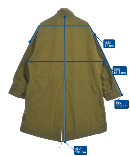 BEAUTY&YOUTH UNITED ARROWS（ビューティーアンドユースユナイテッドアローズ）モッズコート カーキ サイズ:F メンズ/2200732739058