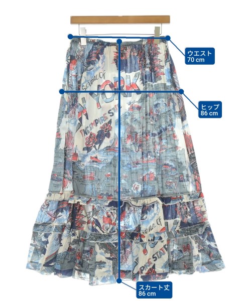 BINDU（ビンドゥ）ロング・マキシ丈スカート 青 サイズ:F レディース/2200663951277