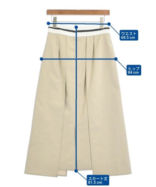 ADORE（アドーア）ロング・マキシ丈スカート ベージュ サイズ:36(S位) レディース/2200621272017