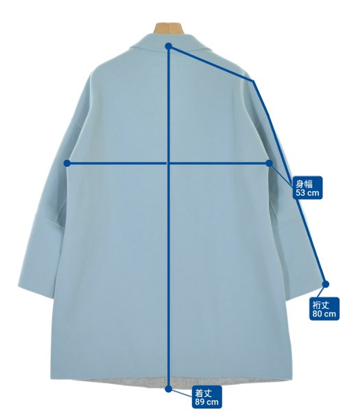 ADORE（アドーア）チェスターコート 青 サイズ:38(M位) レディース/2200621398014