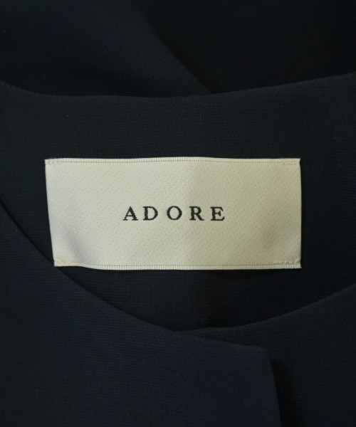 ADORE（アドーア）ノーカラージャケット 紺 サイズ:38(M位) レディース/2200697697066
