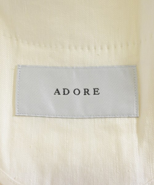 ADORE（アドーア）ノーカラージャケット 白 サイズ:36(S位) レディース/2200720640090