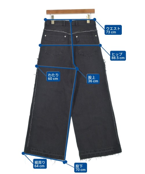 HARE（ハレ）デニムパンツ 黒 サイズ:S メンズ/2200621121148