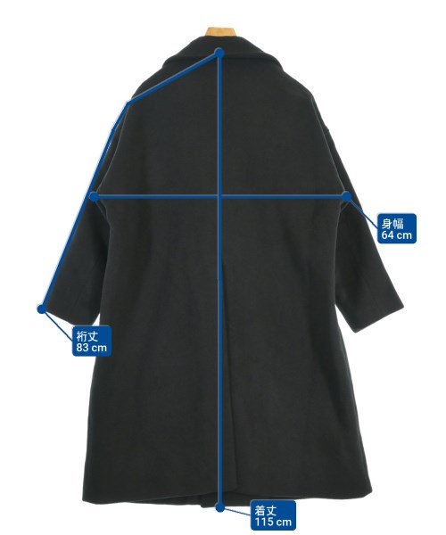 HARE（ハレ）ステンカラーコート 黒 サイズ:S メンズ/2200670980017