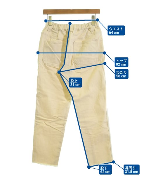 pual ce cin（ピュアルセシン）デニムパンツ 白 サイズ:F レディース/2200607390049