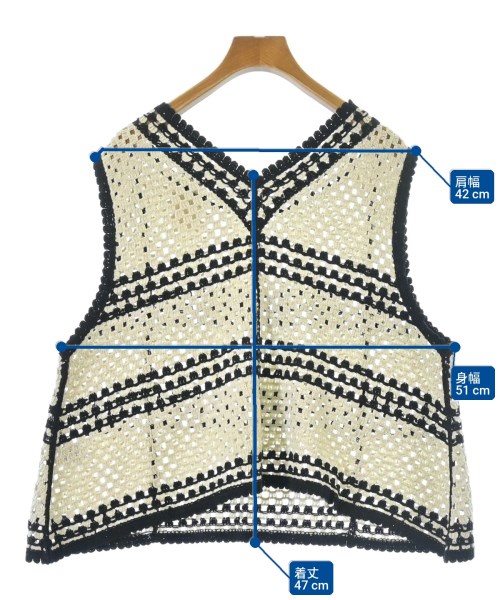 pual ce cin（ピュアルセシン）ベスト 白 サイズ:F レディース/2200610926112