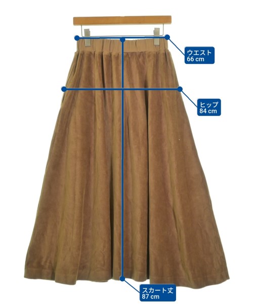 pual ce cin（ピュアルセシン）ロング・マキシ丈スカート 茶 サイズ:-(M位) レディース/2200637878029