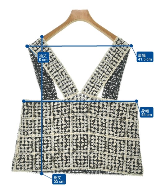 pual ce cin（ピュアルセシン）ベスト 黒 サイズ:F レディース/2200633354299