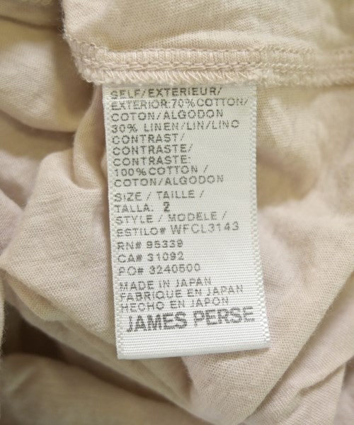 JAMES PERSE（ジェームスパース）Tシャツ・カットソー ピンク サイズ:2(M位) レディース/2200715635056