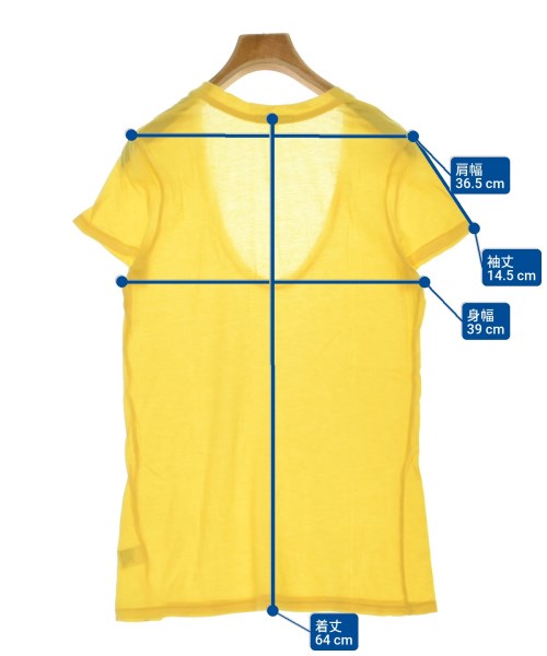 JAMES PERSE（ジェームスパース）Tシャツ・カットソー 黄 サイズ:2(L位) レディース/2200685507087
