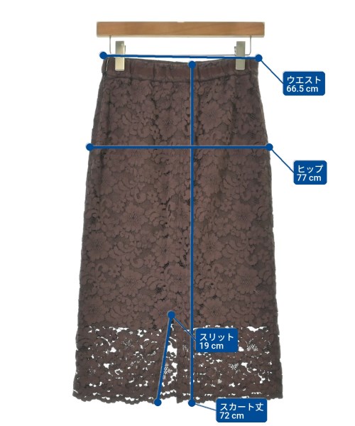 mimi&roger（ミミアンドロジャー）ロング・マキシ丈スカート 茶 サイズ:38(M位) レディース/2200629103023