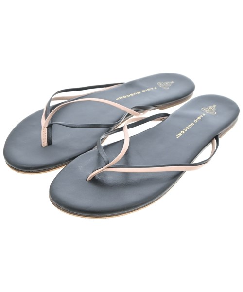 FABIO RUSCONI(ファビオルスコーニ)サンダル 黒 サイズ:EU38(24.5cm位)/2200629839243