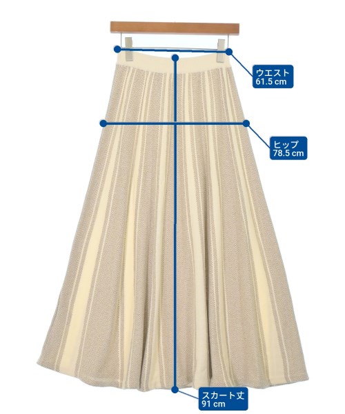 NOMBRE IMPAIR（ノンブルアンペール）ロング・マキシ丈スカート 白 サイズ:F レディース/2200677905020