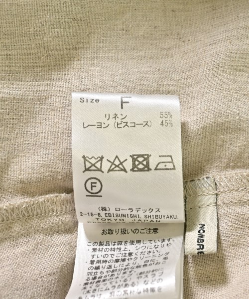 NOMBRE IMPAIR（ノンブルアンペール）ブラウス ベージュ サイズ:F レディース/2200701015053