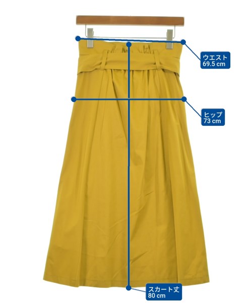 heliopole（エリオポール）ロング・マキシ丈スカート 黄 サイズ:38(M位) レディース/2200622303017