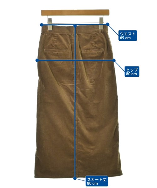 heliopole（エリオポール）ロング・マキシ丈スカート 茶 サイズ:36(S位) レディース/2200672656033