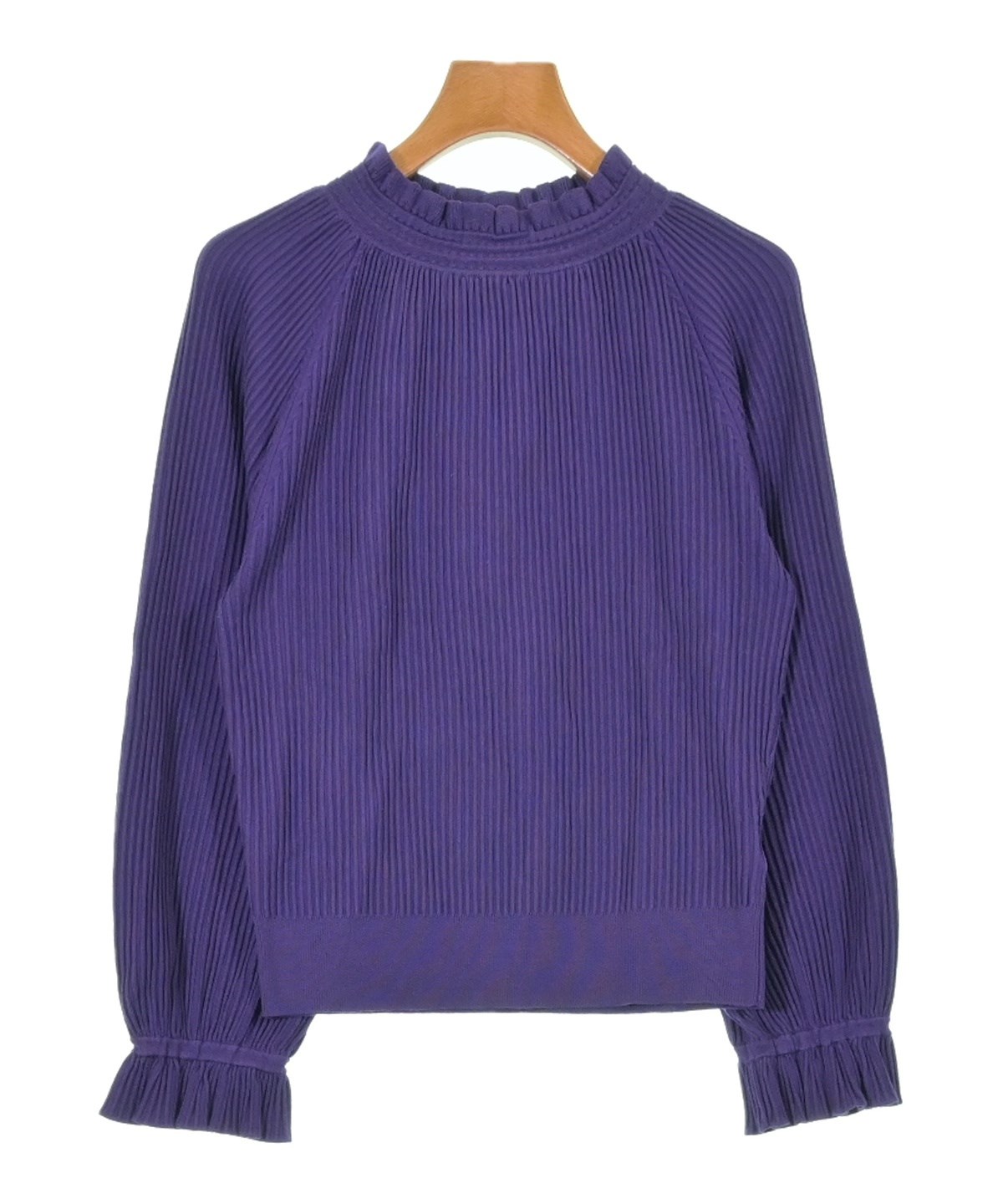 美品・希少カラー✨ビアズリー 洗える　ニットコート　パープル　ラクーンニット 美品・希少カラー✨ビアズリー 洗える ニットコート パープル ラクーン