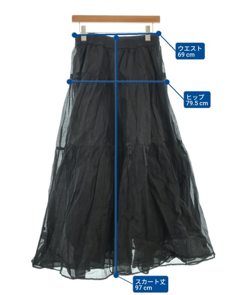 MARILYN MOON（マリリンムーン）ロング・マキシ丈スカート 黒 サイズ:M レディース/2200652529098