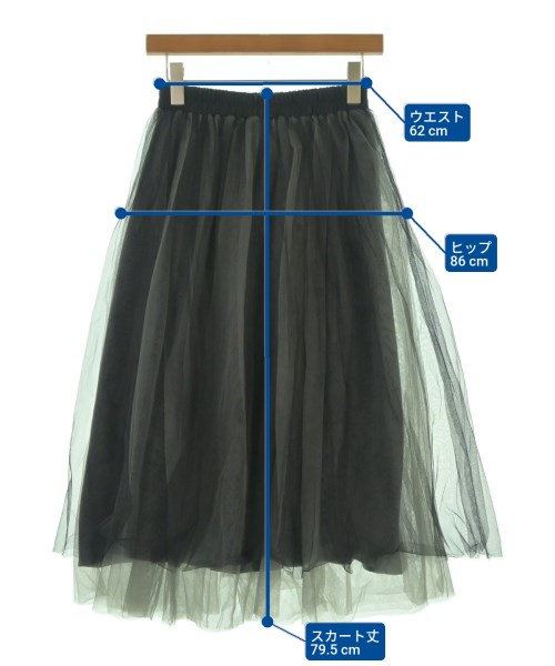 CAROLINA GLASER（カロリナグレイサー）ロング・マキシ丈スカート 黒 サイズ:-(S位) レディース/2200615938066