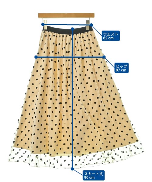 CAROLINA GLASER（カロリナグレイサー）ロング・マキシ丈スカート ベージュ サイズ:F レディース/2200672381188