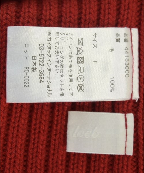 Iliann Loeb（イリアンローブ）ニット・セーター 赤 サイズ:F レディース/2200716046097