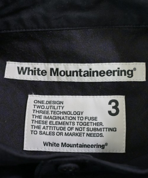 White Mountaineering（ホワイトマウンテニアリング）カジュアルシャツ 紺 サイズ:3(XL位) メンズ/2200636143036