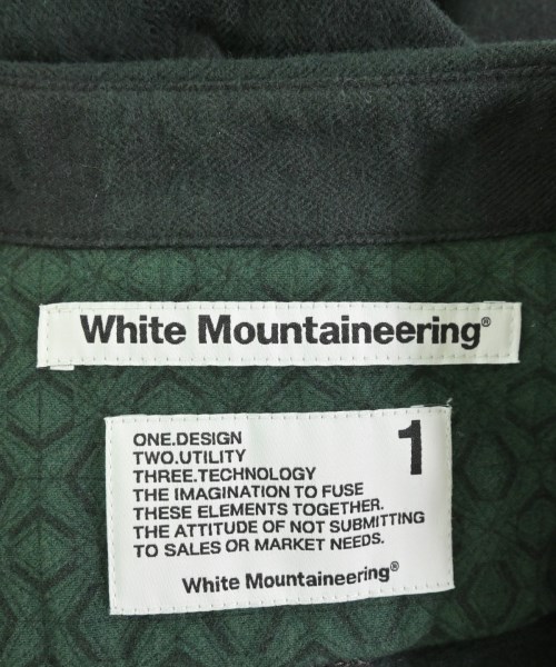 White Mountaineering（ホワイトマウンテニアリング）カジュアルシャツ 緑 サイズ:1(M位) メンズ/2200606114400