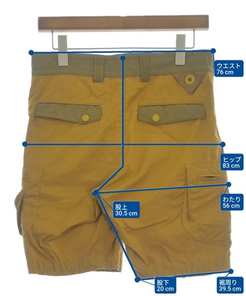 White Mountaineering（ホワイトマウンテニアリング）ショートパンツ 黄 サイズ:0(S位) メンズ/2200606114561