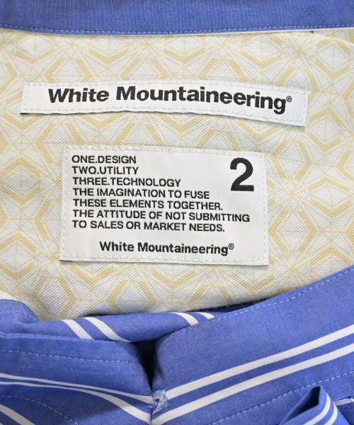 White Mountaineering（ホワイトマウンテニアリング）カジュアルシャツ 青 サイズ:2(L位) メンズ/2200646236230