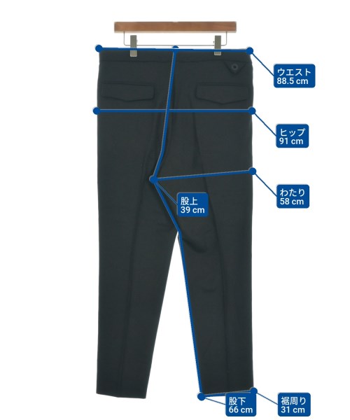 White Mountaineering（ホワイトマウンテニアリング）スラックス 黒 サイズ:2(L位) メンズ/2200647873533