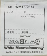 White Mountaineering（ホワイトマウンテニアリング）カジュアルシャツ 白 サイズ:2(L位) メンズ/2200660267272