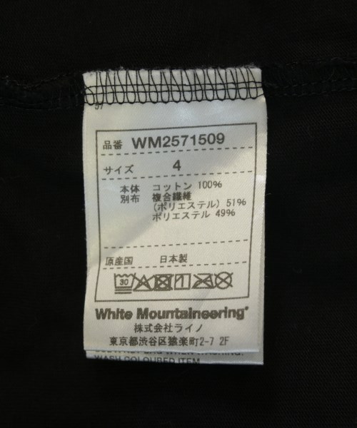 White Mountaineering（ホワイトマウンテニアリング）Tシャツ・カットソー 黒 サイズ:4(XXL位) メンズ/2200713039047
