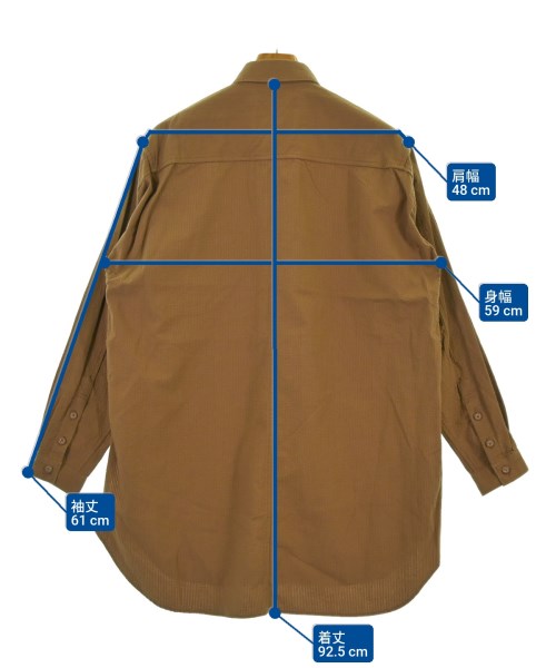 White Mountaineering（ホワイトマウンテニアリング）カジュアルシャツ 茶 サイズ:0(S位) メンズ/2200648097068