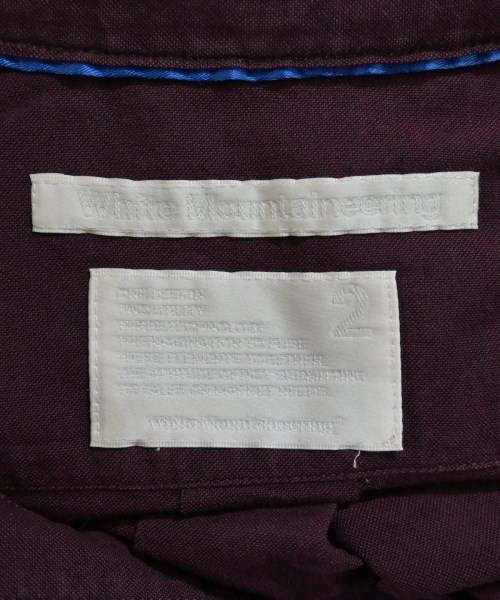 White Mountaineering（ホワイトマウンテニアリング）カジュアルシャツ 赤 サイズ:2(L位) メンズ/2200636861053