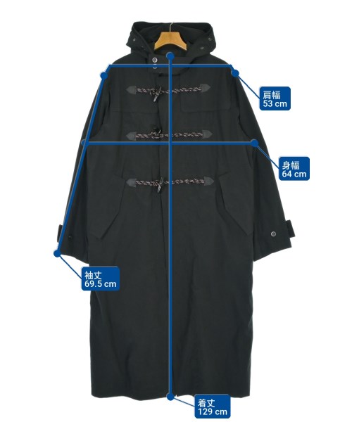 White Mountaineering（ホワイトマウンテニアリング）ダッフルコート 黒 サイズ:4(XXL位) メンズ/2200694741014