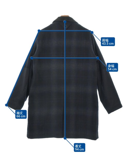 White Mountaineering（ホワイトマウンテニアリング）ステンカラーコート 黒 サイズ:2(L位) メンズ/2200681708044