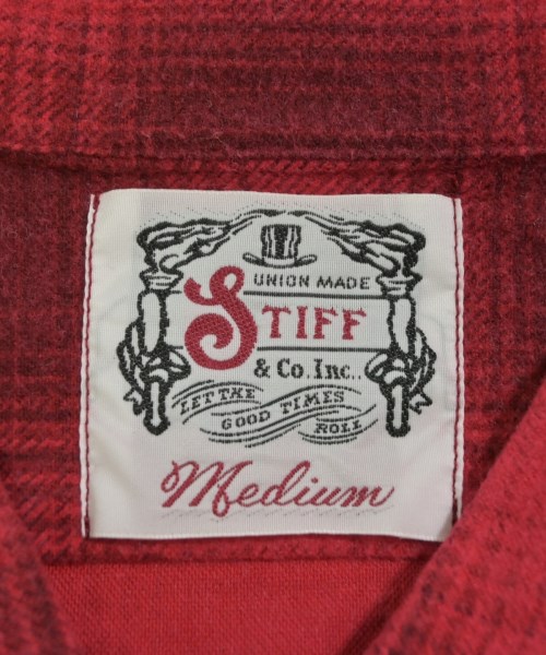 STIFF（スティッフ）カジュアルシャツ 赤 サイズ:M メンズ/2200607649512