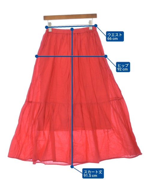 Simplicite（シンプリシテ）ロング・マキシ丈スカート 赤 サイズ:F レディース/2200637276023