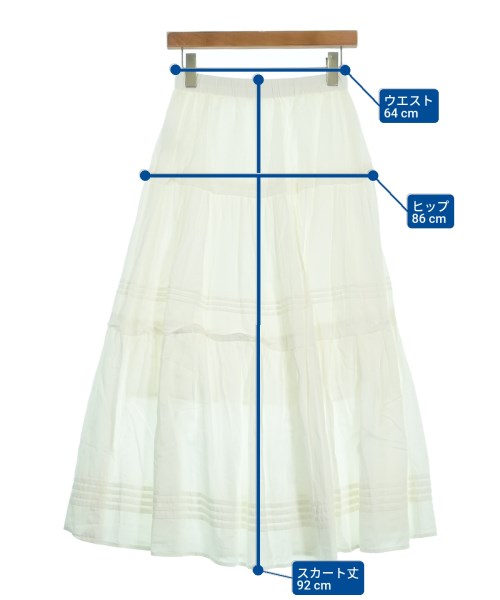 Simplicite（シンプリシテ）ロング・マキシ丈スカート 白 サイズ:-(S位) レディース/2200629739024