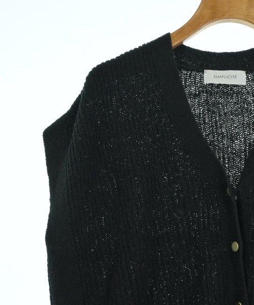 Simplicite（シンプリシテ）ベスト 黒 サイズ:F レディース/2200635619020