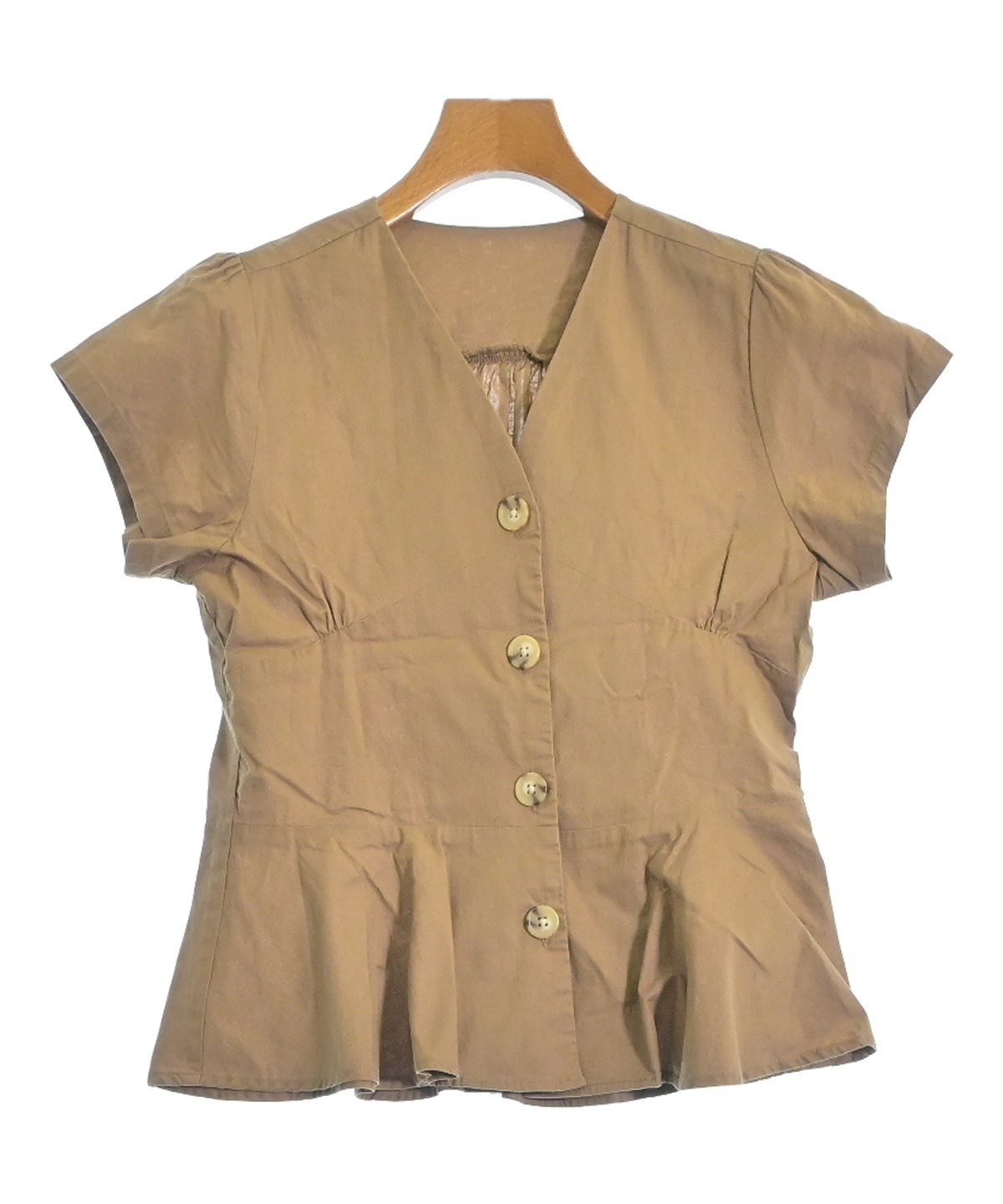 JONATHAN SIMKHAI ジョナサンシンカイ ブラウス レディース 【古着】【中古】 Simplicite（シンプリシテ）ブラウス 茶 サイズ:-(M位) レディース